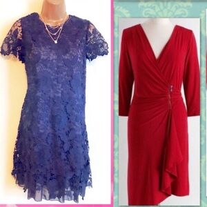 2 Dresses, 1 Red Max & Cleo & 1 Blue lace